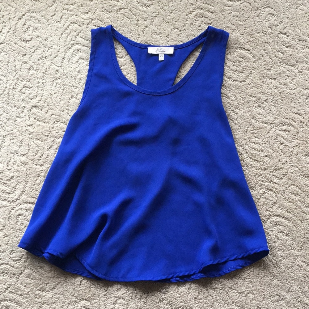 Élodie sheer tank top with cutouts on the back